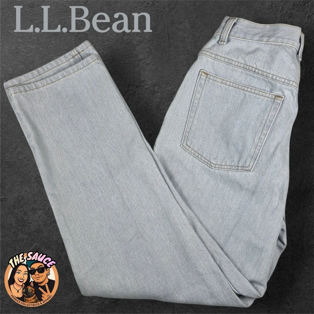 LL Bean Light Wash Orinigal Fit / Relaxed Jeans Womens 10 100% Cotton Casual